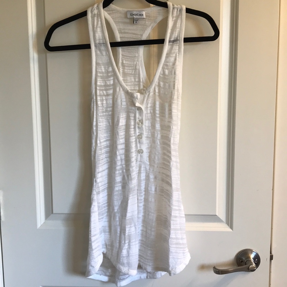 Bebe Racerback Tank. Xs. Modal/Rayon.